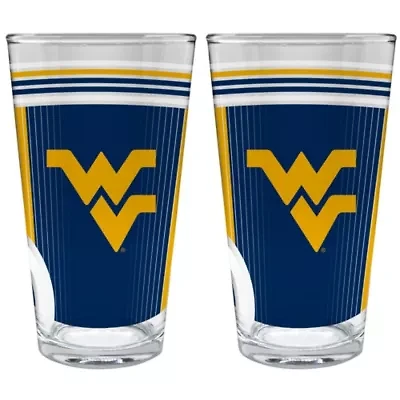 NCAA West Virginia Mountaineers 2pc Pint Glass Set