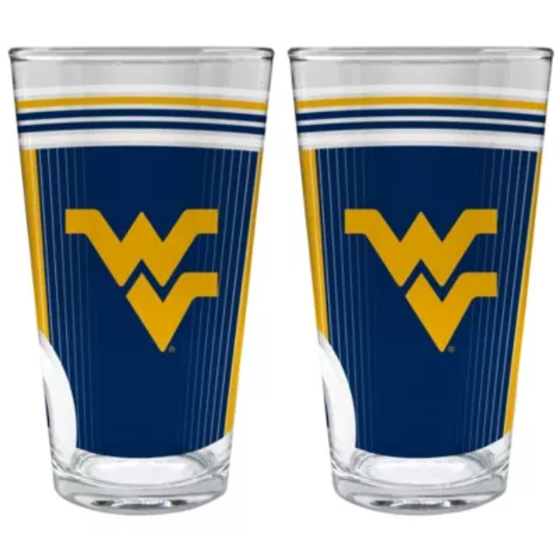 NCAA West Virginia Mountaineers 2pc Pint Glass Set