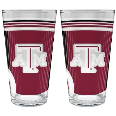 NCAA Texas A&M Aggies 2pc Pint Glass Set