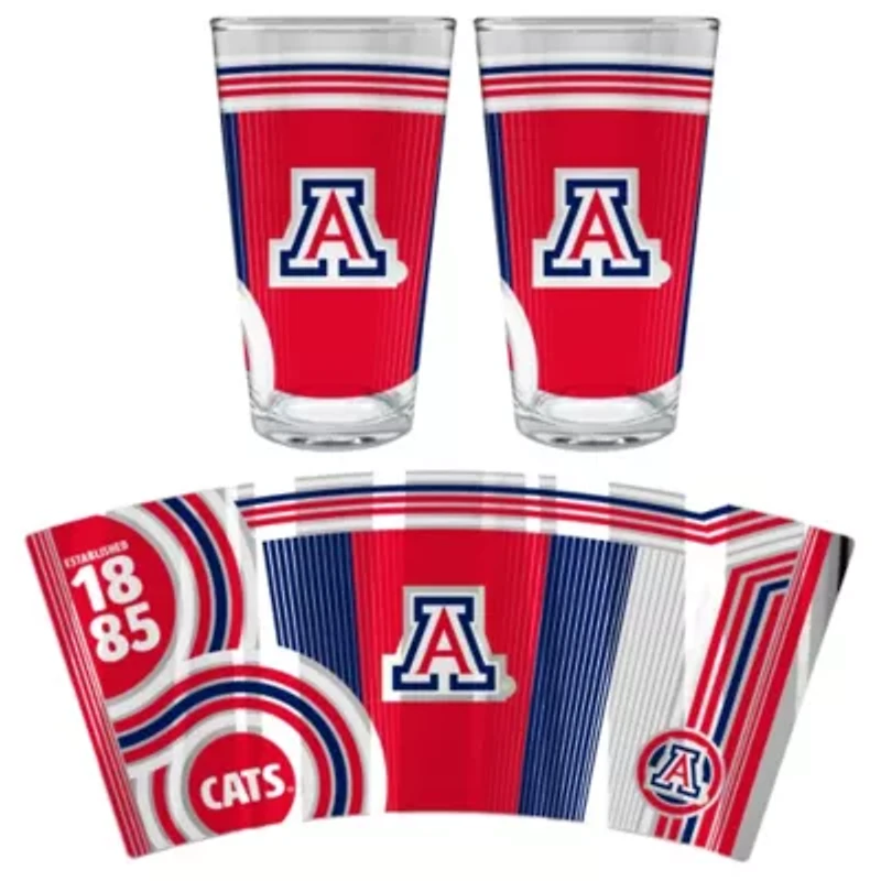 NCAA Arizona Wildcats 2pc Pint Glass Set