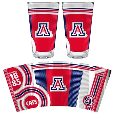 NCAA Arizona Wildcats 2pc Pint Glass Set