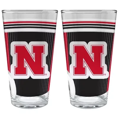 NCAA Nebraska Cornhuskers 2pc Pint Glass Set