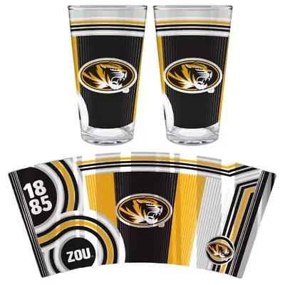 NCAA Missouri Tigers 2pc Pint Glass Set