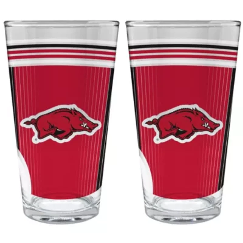 NCAA Arkansas Razorbacks 2pc Pint Glass Set