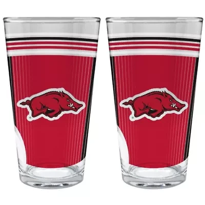 NCAA Arkansas Razorbacks 2pc Pint Glass Set