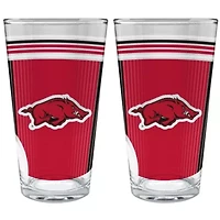 NCAA Arkansas Razorbacks 2pc Pint Glass Set