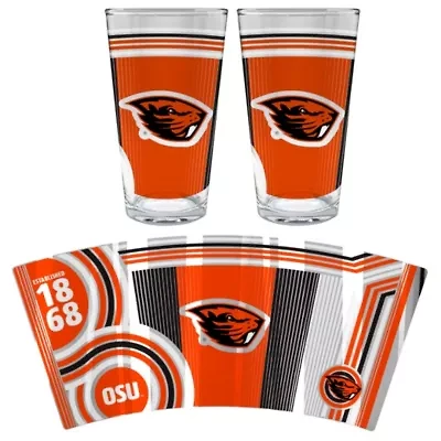Oregon State Beavers NCAA Oregon State Cowboys 2pc Pint Glass Set