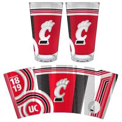 NCAA Cincinnati Bearcats 2pc Pint Glass Set
