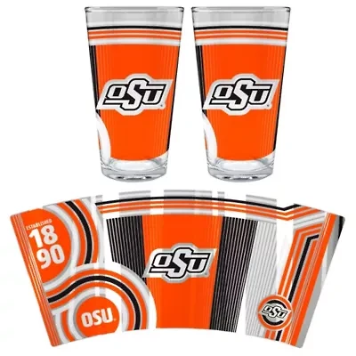 NCAA Oklahoma State Cowboys 2pc Pint Glass Set
