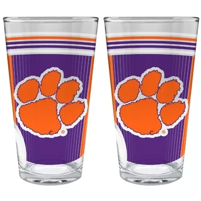NCAA Clemson Tigers 2pc Pint Glass Set