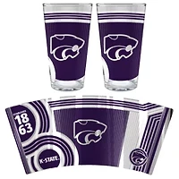 NCAA Kansas State Wildcats 2pc Pint Glass Set
