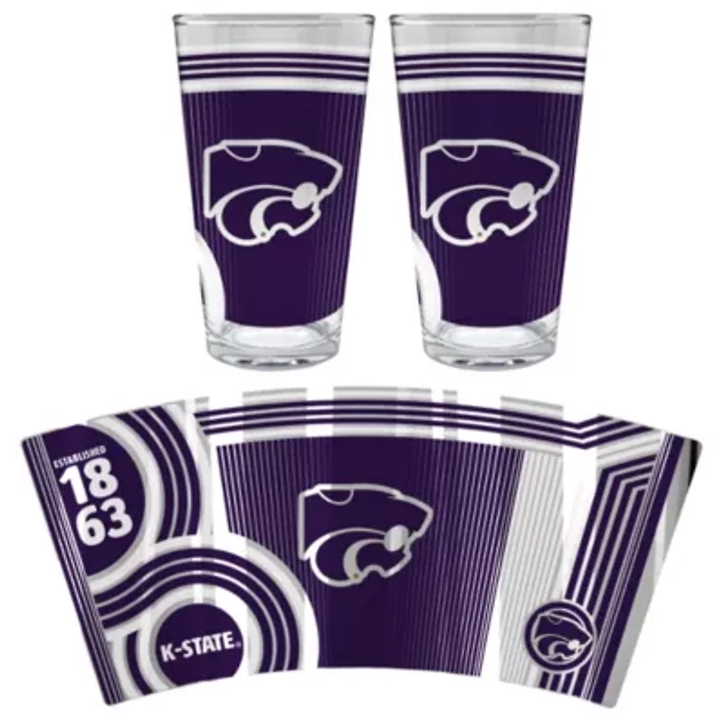 NCAA Kansas State Wildcats 2pc Pint Glass Set
