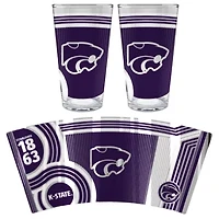 NCAA Kansas State Wildcats 2pc Pint Glass Set