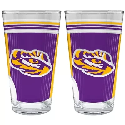 NCAA LSU Tigers 2pc Pint Glass Set