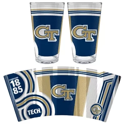NCAA Georgia Tech Yellow Jackets 2pc Pint Glass Set