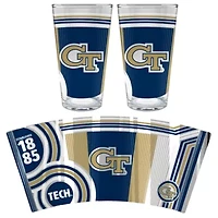 NCAA Georgia Tech Yellow Jackets 2pc Pint Glass Set