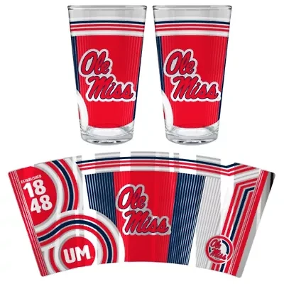 NCAA Ole Miss Rebels 2pc Pint Glass Set