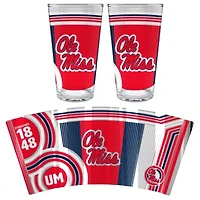 NCAA Ole Miss Rebels 2pc Pint Glass Set