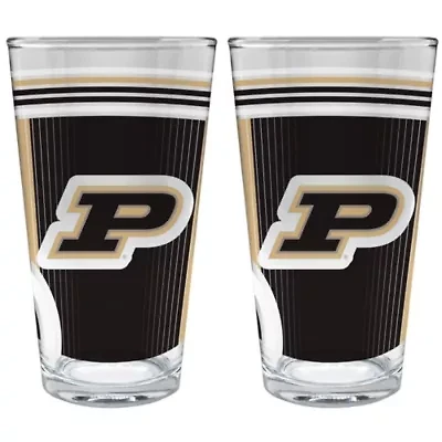 NCAA Purdue Boilermakers 2pc Pint Glass Set