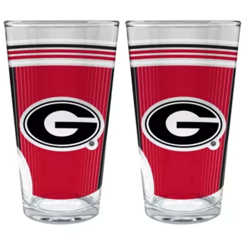 NCAA Georgia Bulldogs 2pc Pint Glass Set