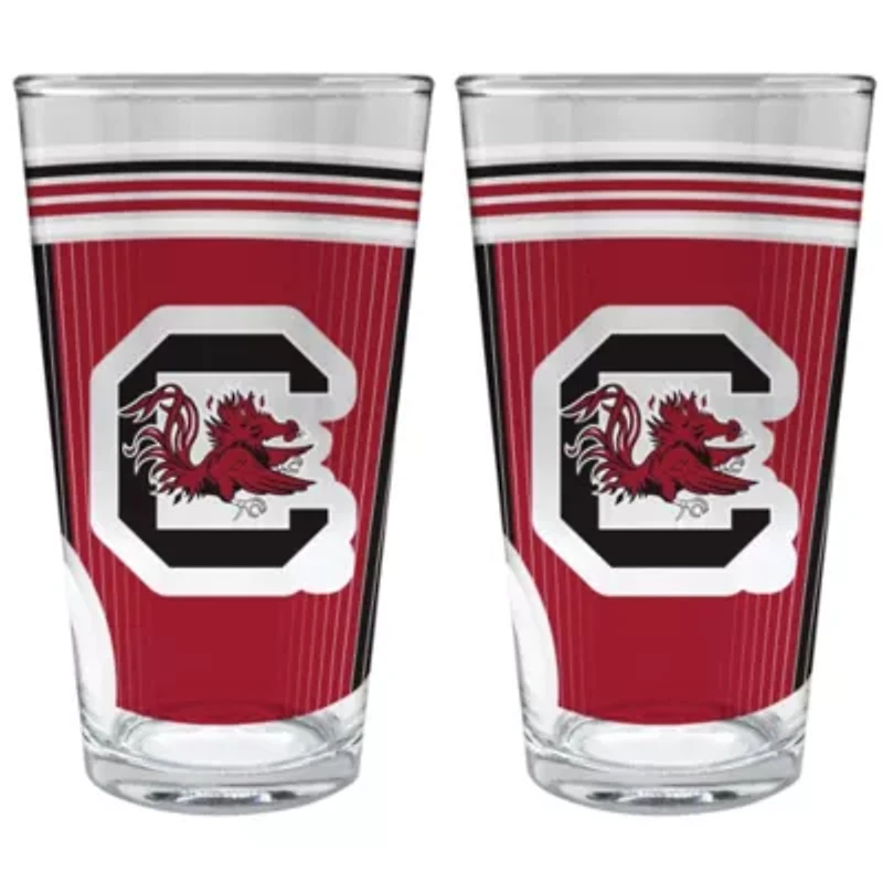 NCAA South Carolina Gamecocks 2pc Pint Glass Set