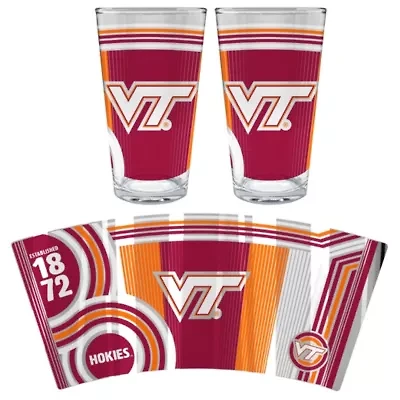 NCAA Virginia Tech Hokies 2pc Pint Glass Set