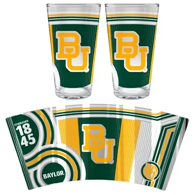 NCAA Baylor Bears 2pc Pint Glass Set