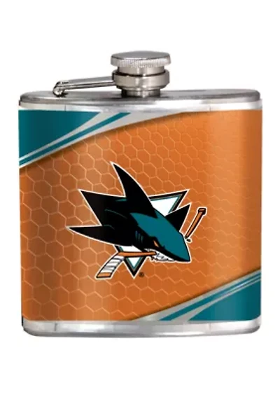 NHL San Jose Sharks 6 Ounce Stainless Steel Flask
