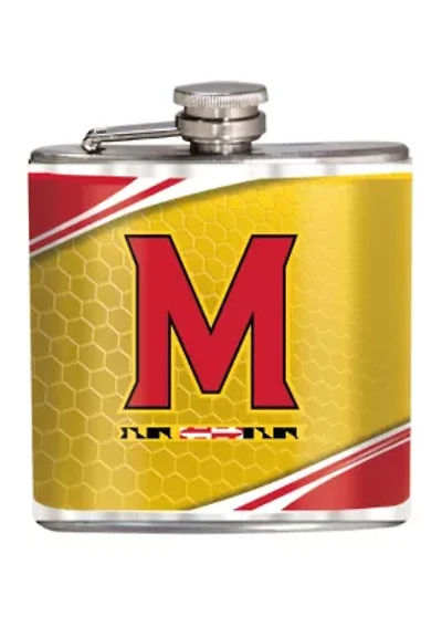  NCAA Maryland Terrapins 6 Ounce Stainless Steel Flask  