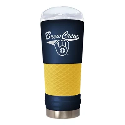 MLB Milwaukee Brewers 24oz Team Colored Rally Cry Draft Tumbler