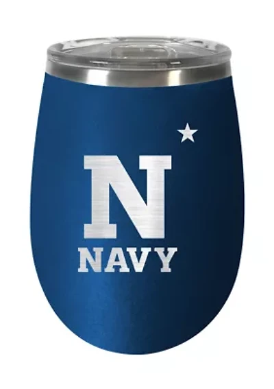 NCAA US Naval Academy 10 Ounce Team Colored Wine Tumbler