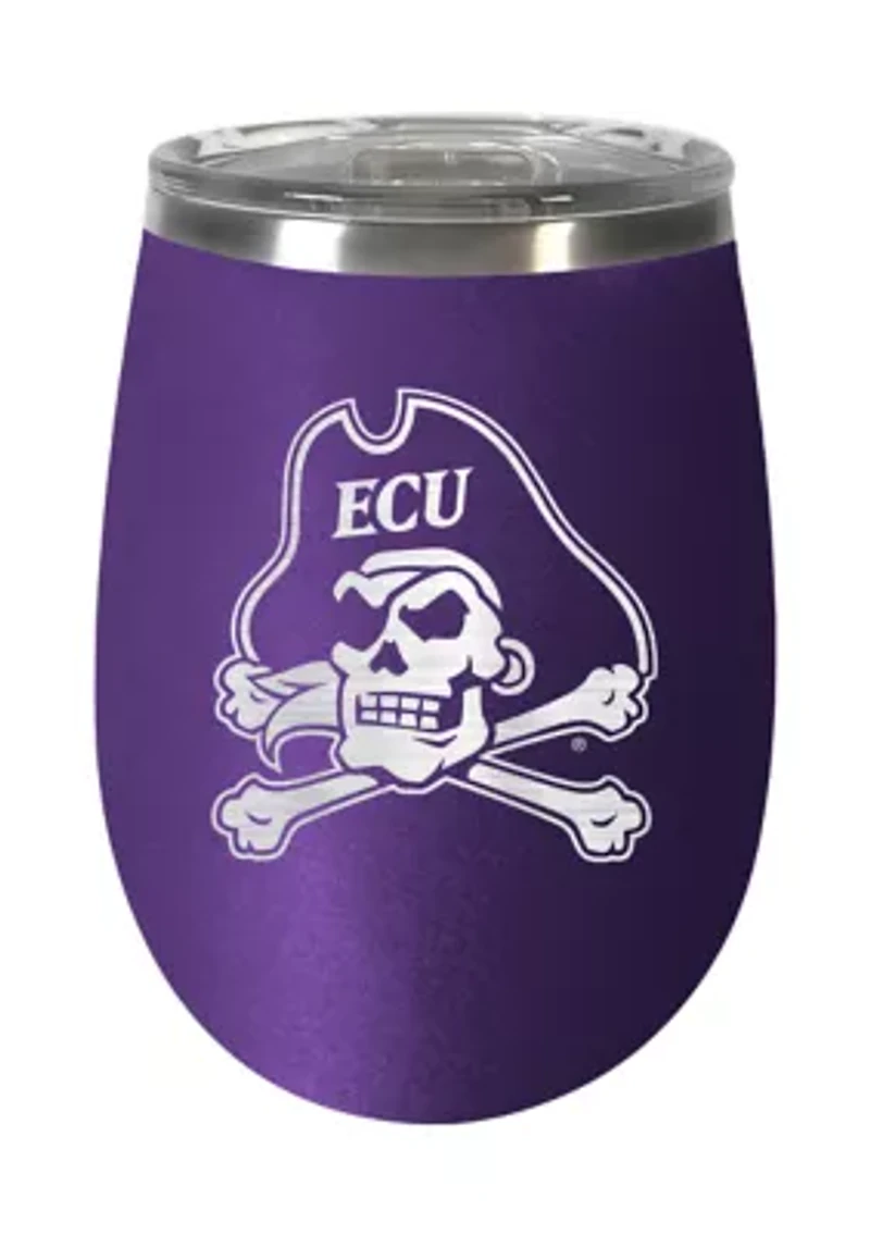NCAA East Carolina Pirates 10 Ounce Team Colored Wine Tumbler