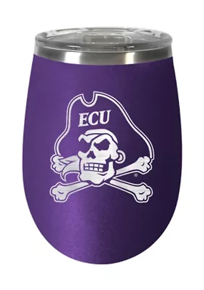 NCAA East Carolina Pirates 10 Ounce  Team Colored Wine Tumbler