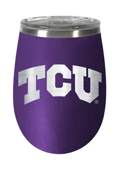 NCAA TCU Horned Frogs 10 Ounce Team Colored Wine Tumbler