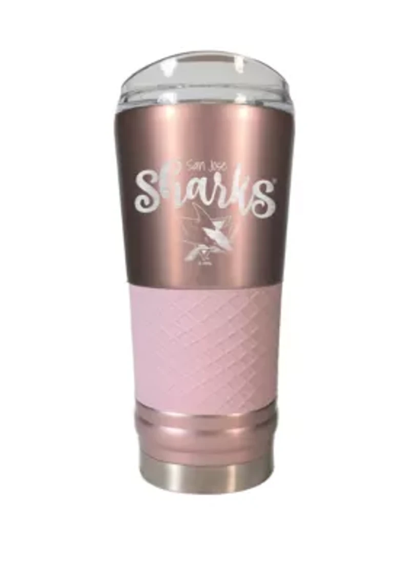 NHL San Jose Sharks 24 Ounce Rose Gold Draft Tumbler