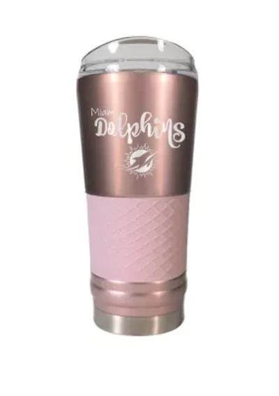 NFL Miami Dolphins 24 Ounce Rose Gold Draft Tumbler