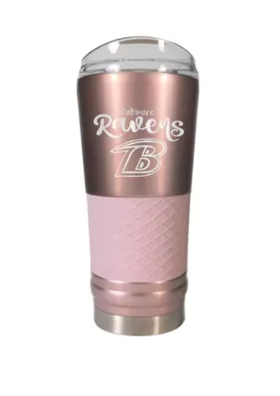 NFL Baltimore Ravens 24 Ounce Rose Gold Draft Tumbler