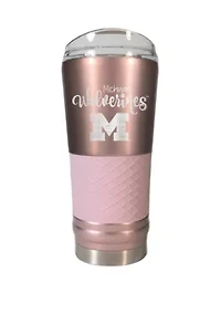 NCAA Michigan Wolverines 24 Ounce Rose Gold Draft Tumbler