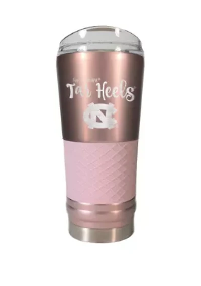 NCAA UNC Tarheels 24 Ounce Rose Gold Draft Tumbler