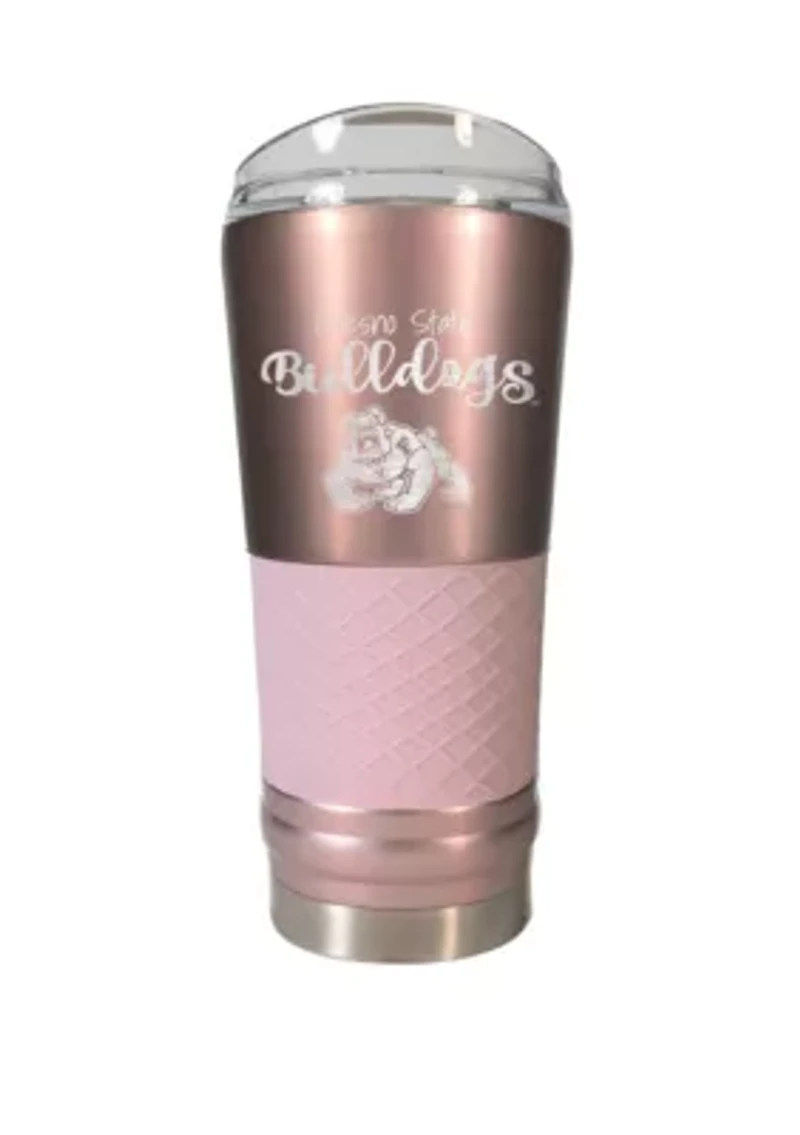 NCAA Fresno State Bulldogs 24 Ounce Rose Gold Draft Tumbler