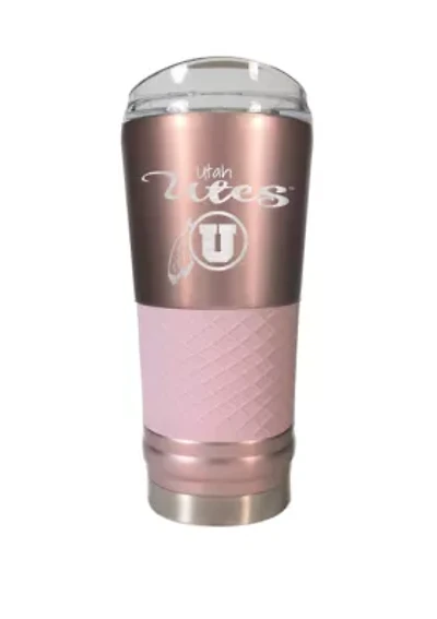 NCAA Utah Utes 24 Ounce Rose Gold Draft Tumbler
