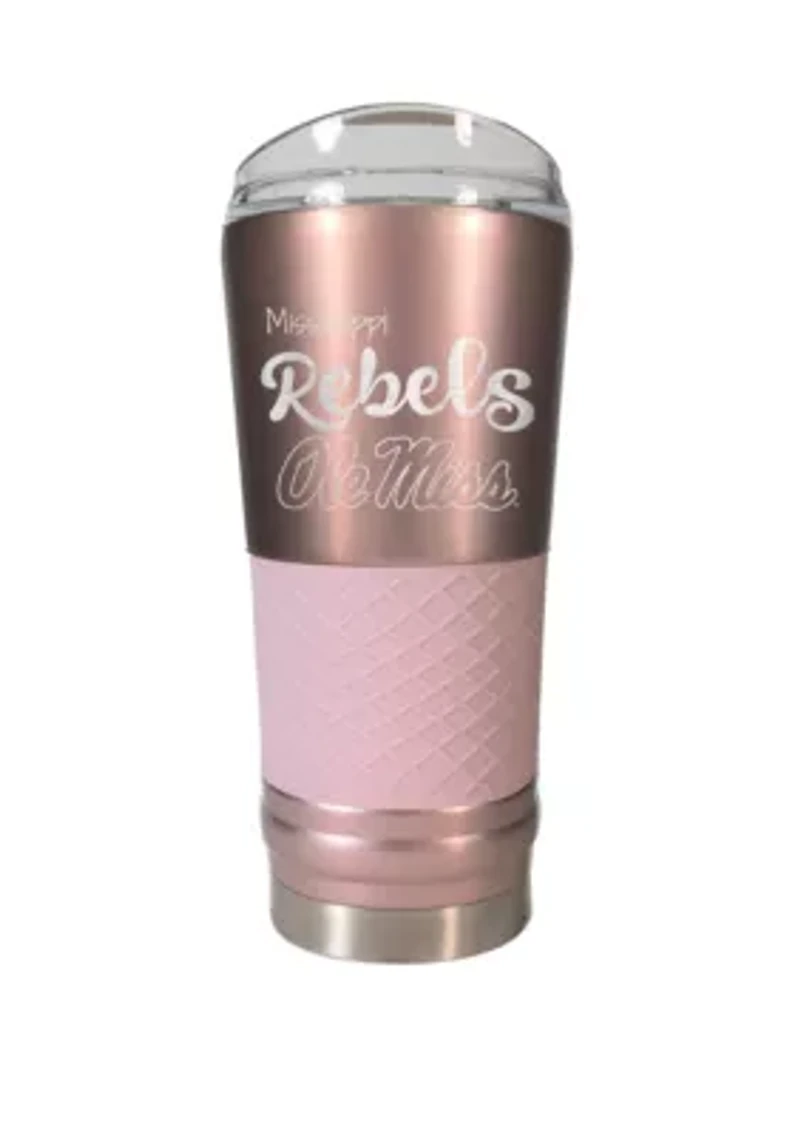 NCAA Ole Miss Rebels 24 Ounce Rose Gold Draft Tumbler