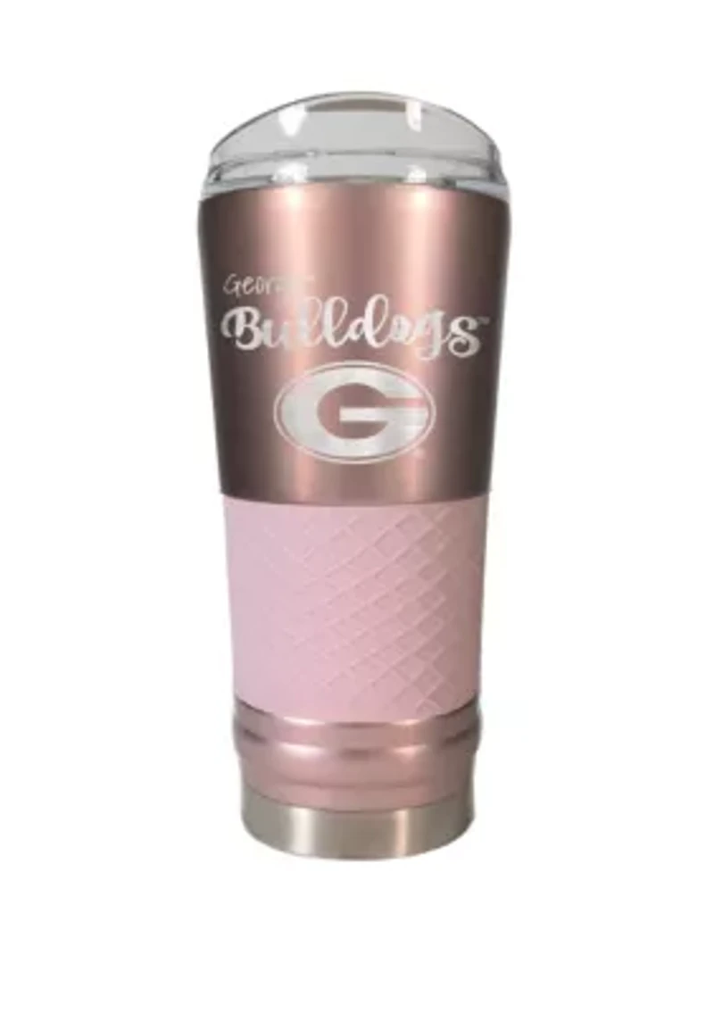 NCAA Georgia Bulldogs 24 Ounce Rose Gold Draft Tumbler