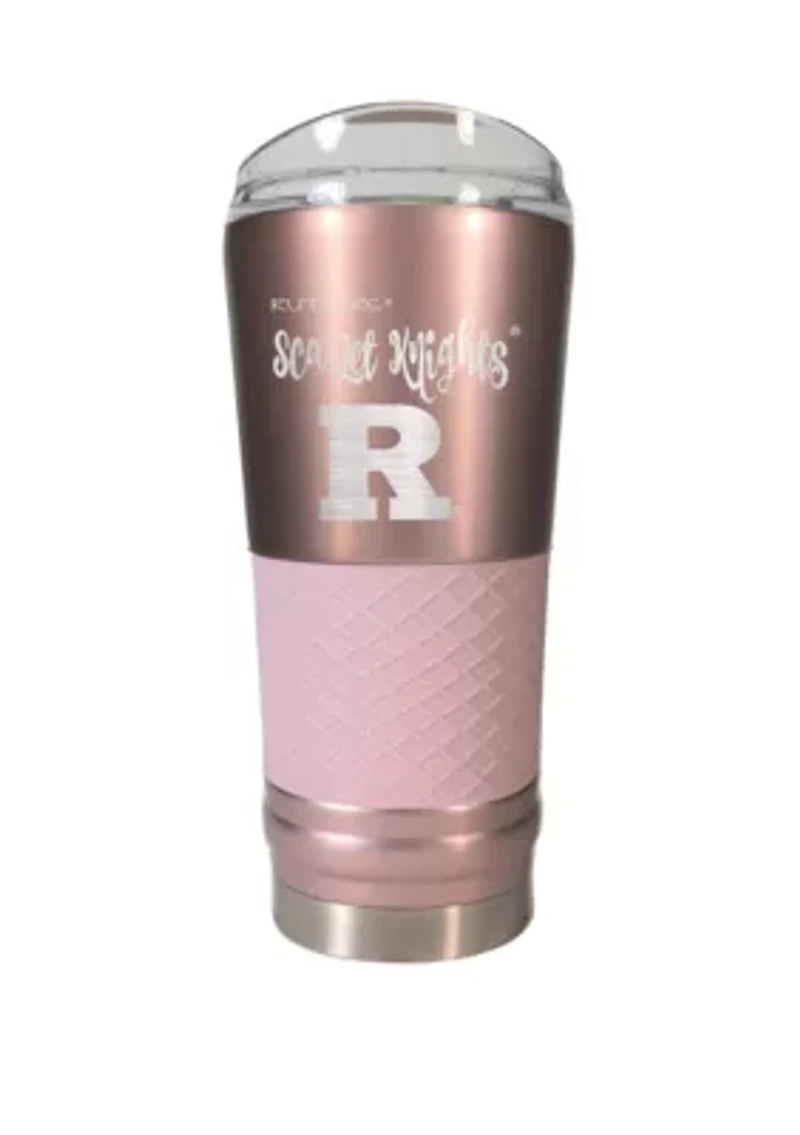 NCAA Rutgers Scarlet Knight 24 Ounce Rose Gold Draft Tumbler