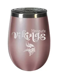 NFL Minnesota Vikings 12 Ounce Rose Gold Wine Tumbler