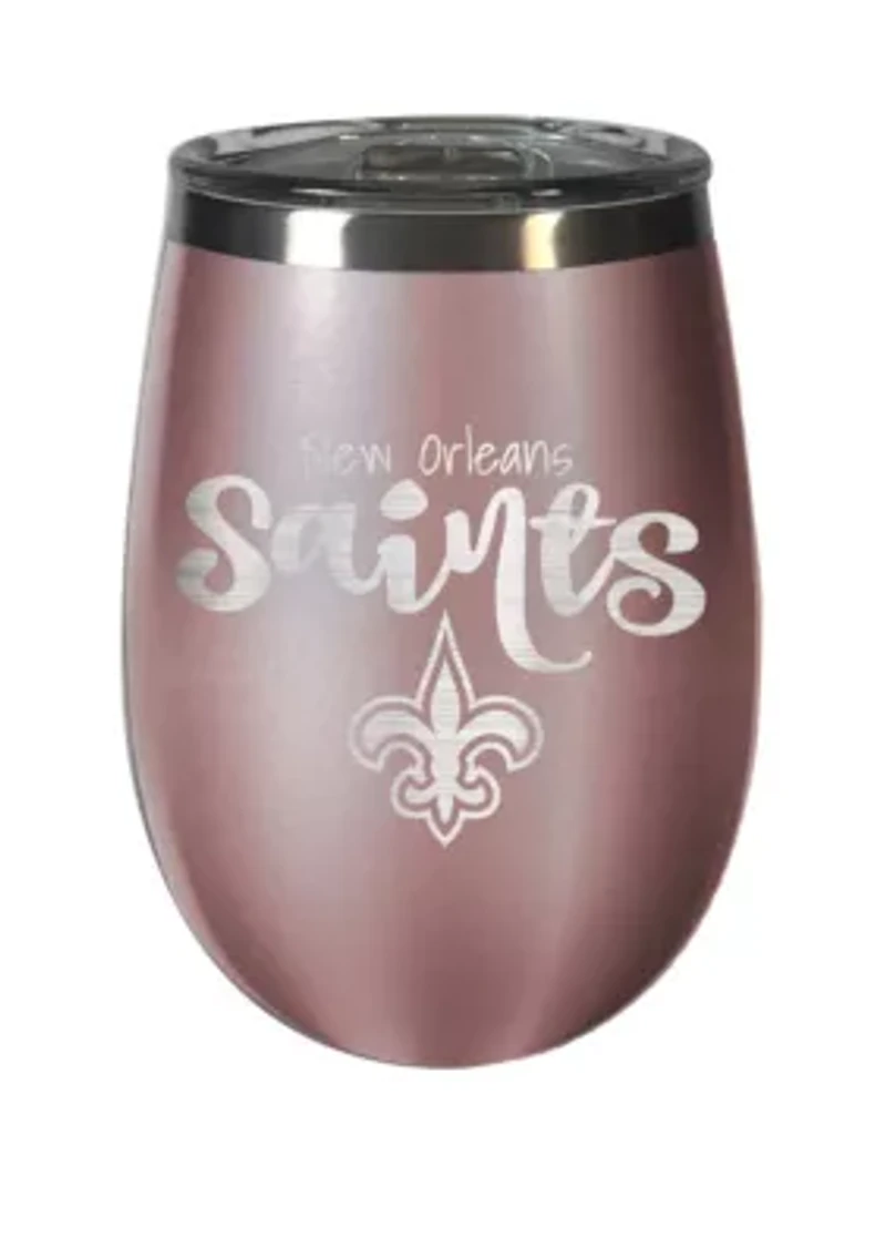 NFL New Orleans Saints 12 Ounce Rose Gold Wine Tumbler