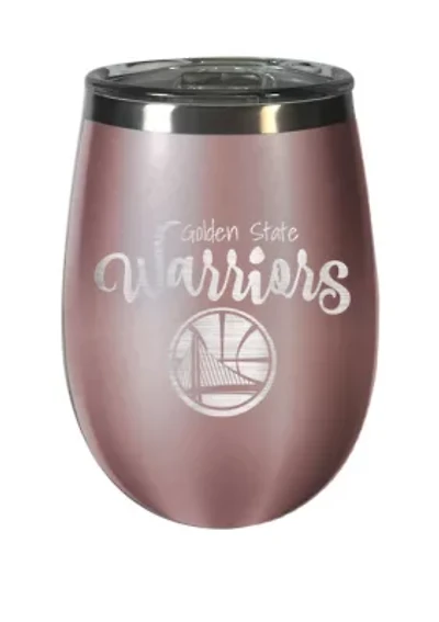 NBA Golden State Warriors 12 Ounce Rose Gold Wine Tumbler