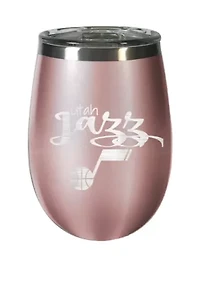 NBA Utah Jazz 12 Ounce Rose Gold Wine Tumbler