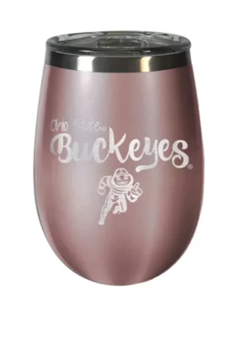 NCAA Ohio State Buckeyes 12 Ounce Rose Gold Wine Tumbler