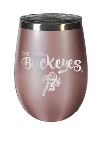 NCAA Ohio State Buckeyes 12 Ounce Rose Gold Wine Tumbler